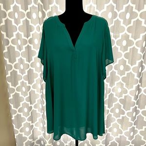 Torrid Split Front Georgette Blouse
